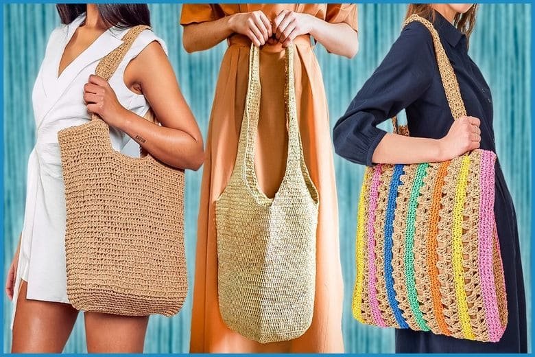 Bolsos de rafia de moda